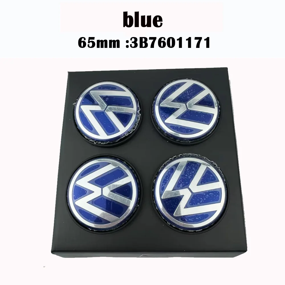 4pcs 56mm 65mm VW floating Car Wheel Center Caps Hubcap Cover for VW Jetta MK5 Golf Passat styling CC Golf 3B7601171 1J0601171 image 3