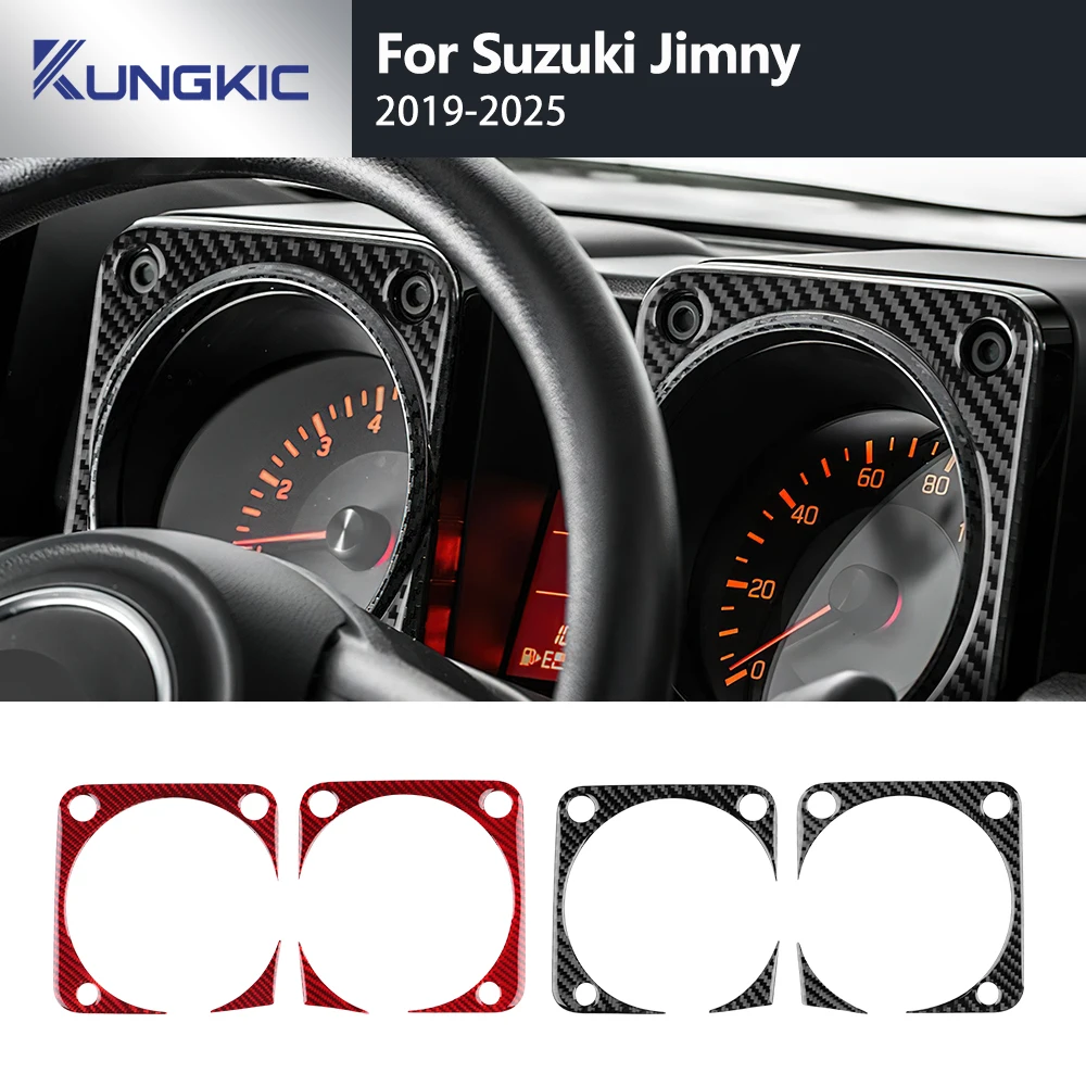 

Настоящее мягкое углеродное волокно для Suzuki Jimny JB64 JB74 2019 2020 2021 2022 2023 2024 2025 LHD RHD Автомобильный спидометр Наклейка на рамку