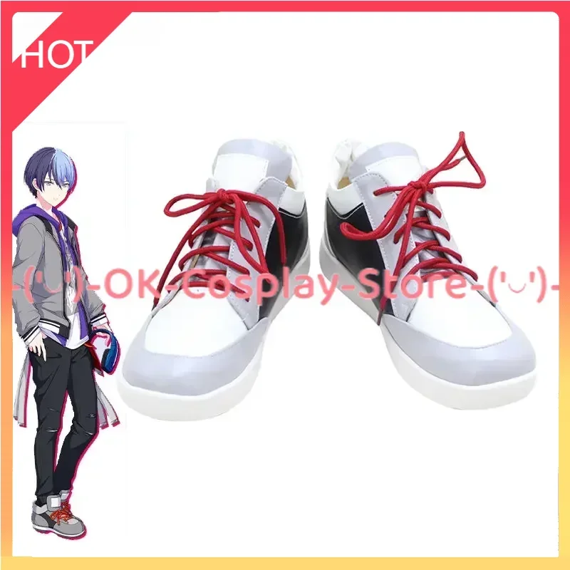 Aoyagi Toya Cosplay Shoes Game Project Sekai Colorful Stage PU Leather Shoes Halloween Party Boots Custom Made