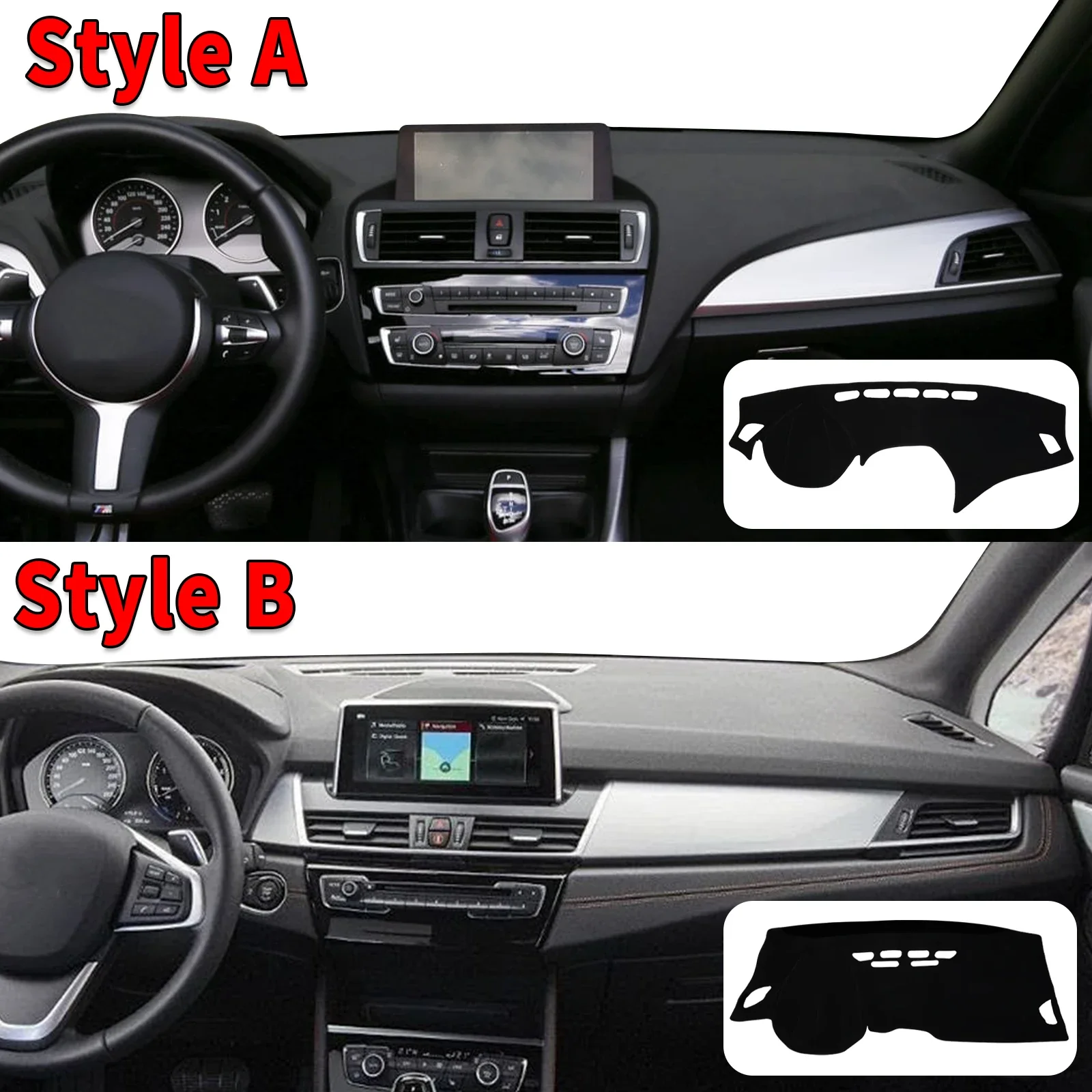 for BMW 2 Series 2014-2019 F22 F23 F45 F46 Coupe Gran Dashboard Cover Dashmat Sunshade Anti‑Slip Anti‑UV Dash Mat Accessories