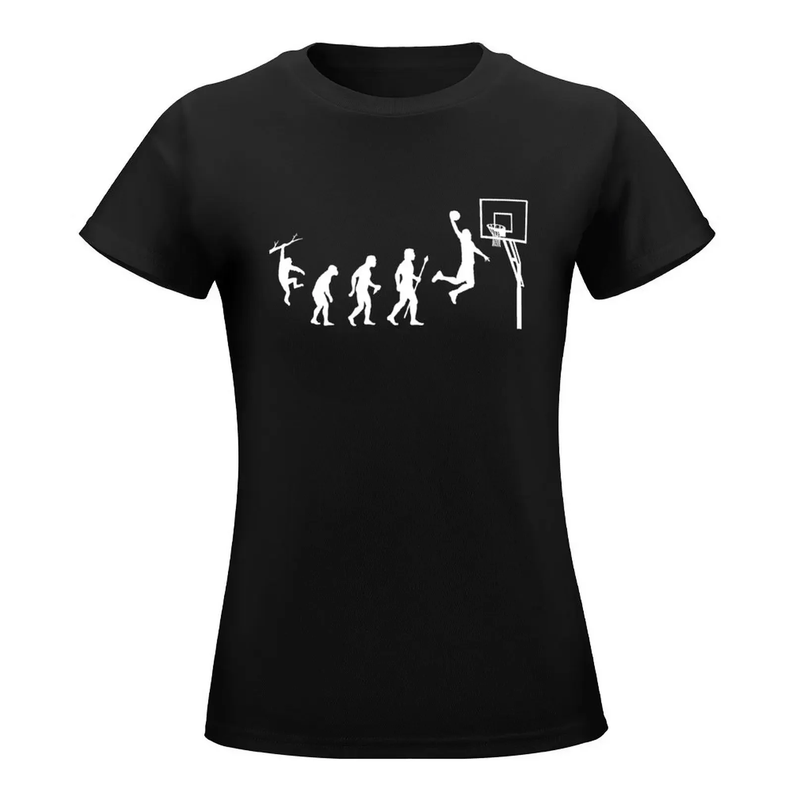 Basketball Evolution Funny T Shirt T-Shirt graphics Aesthetic clothing cute tops Woman fashion