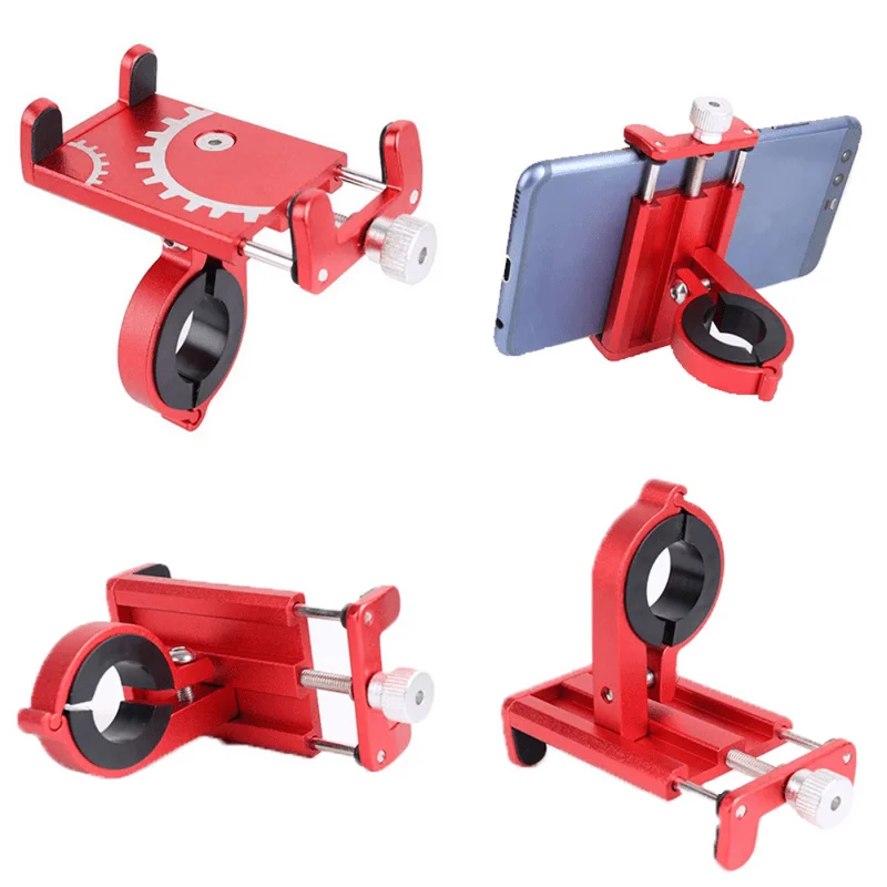 Bicycle Phone Holder Mount Universal Mobile Cell GPS Metal Riding MTB Motorcycle Stand Bracket Bike Moto Handlebar Antislip Clip