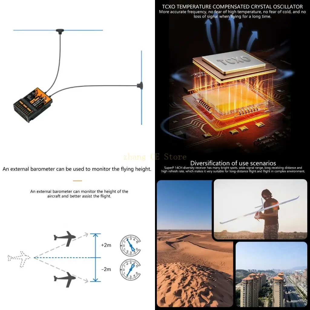 

M5TD 14-канальный авиационный приемник профессионального уровня с технологией расширенной блокировки сигнала и прочной рамой из