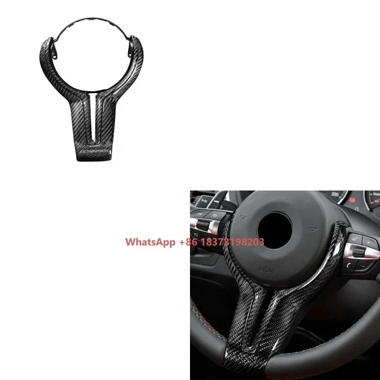 

M Series F80 F82 F10 F12 M3 M4 M5 X6M Real Carbon Fiber Interior Accessory Steering Wheel Replacement Cover Accessories