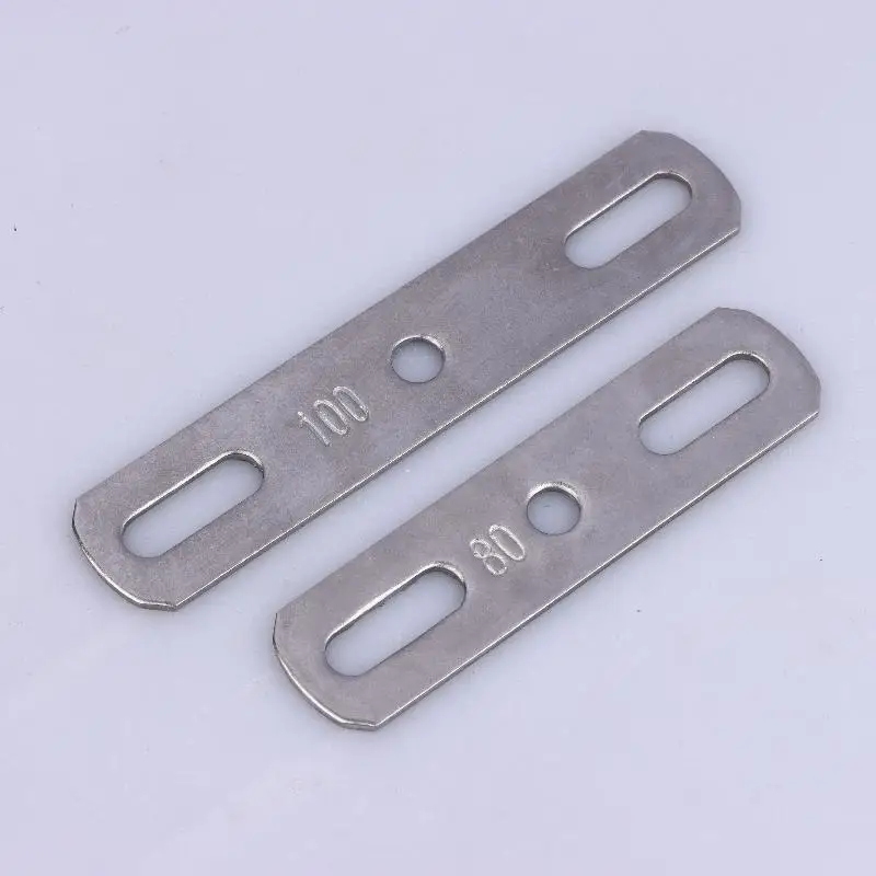 Double Hole Metal Straight Plate 304 Stainless Steel Thickened Flat Gasket With Holes Blocking Plate Bolt Accessories