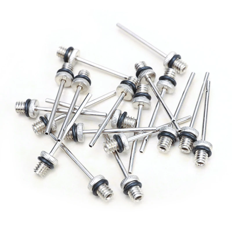 

6 шт./12 шт. спортивный шаровой воздушный клапан из нержавеющей стали для волейбола баскетбола футбола насос для надувания воздуха адаптер иглы