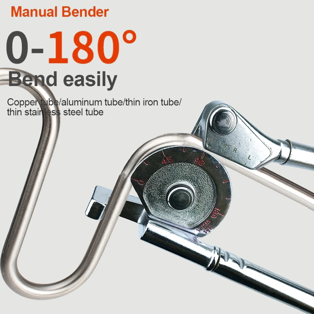 أداة يدوية لثني الأنابيب المصنوعة من الفولاذ المقاوم للصدأ لأنابيب 1/2 بوصة O.D 12 مم - أداة ثني قوية مع رافعة 1.2 سم