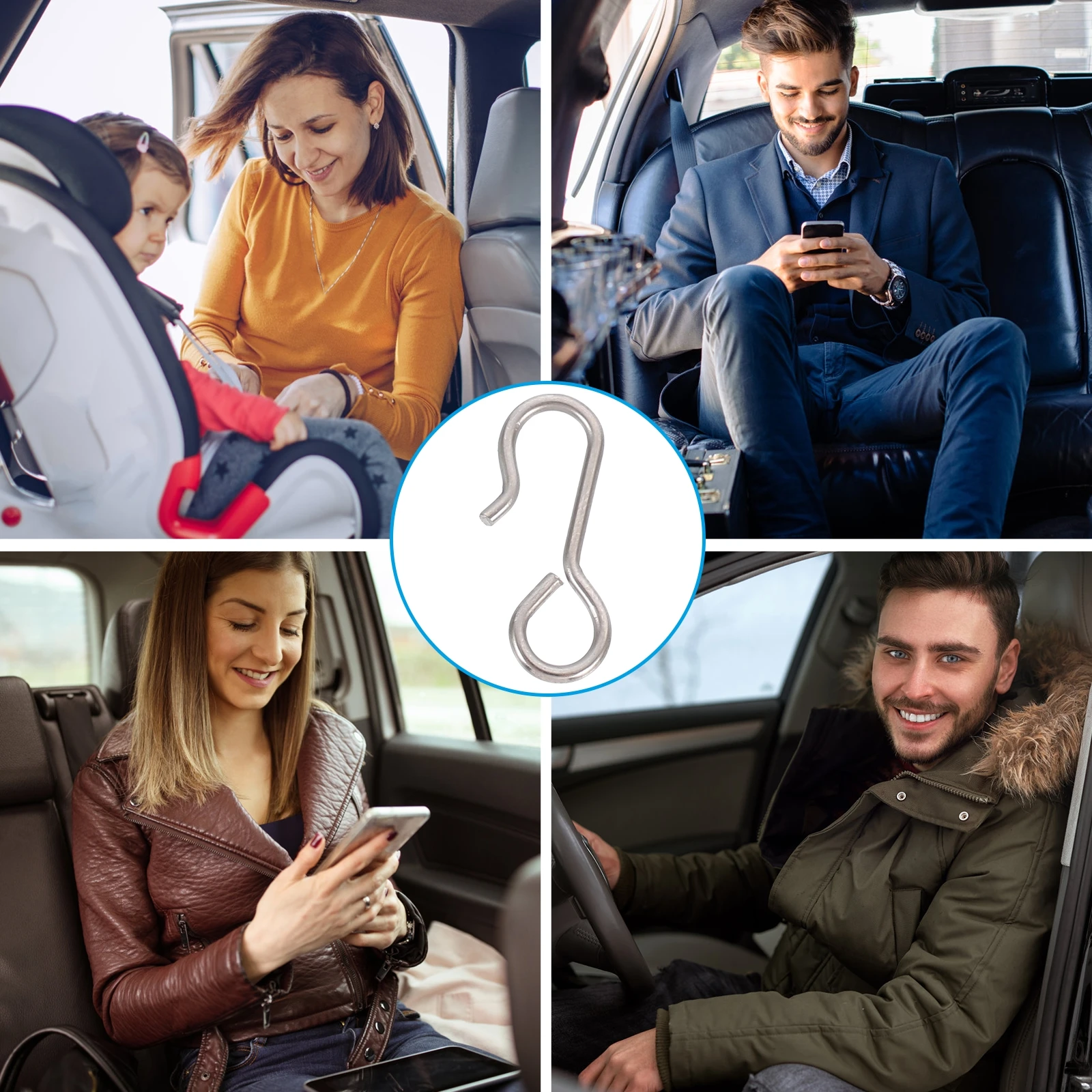 

100pcs Car Seat Mat Hooks Sturdy Iron Fasteners For Seat Covers Heavy Duty Fixing Clips Auto Interior Accessories