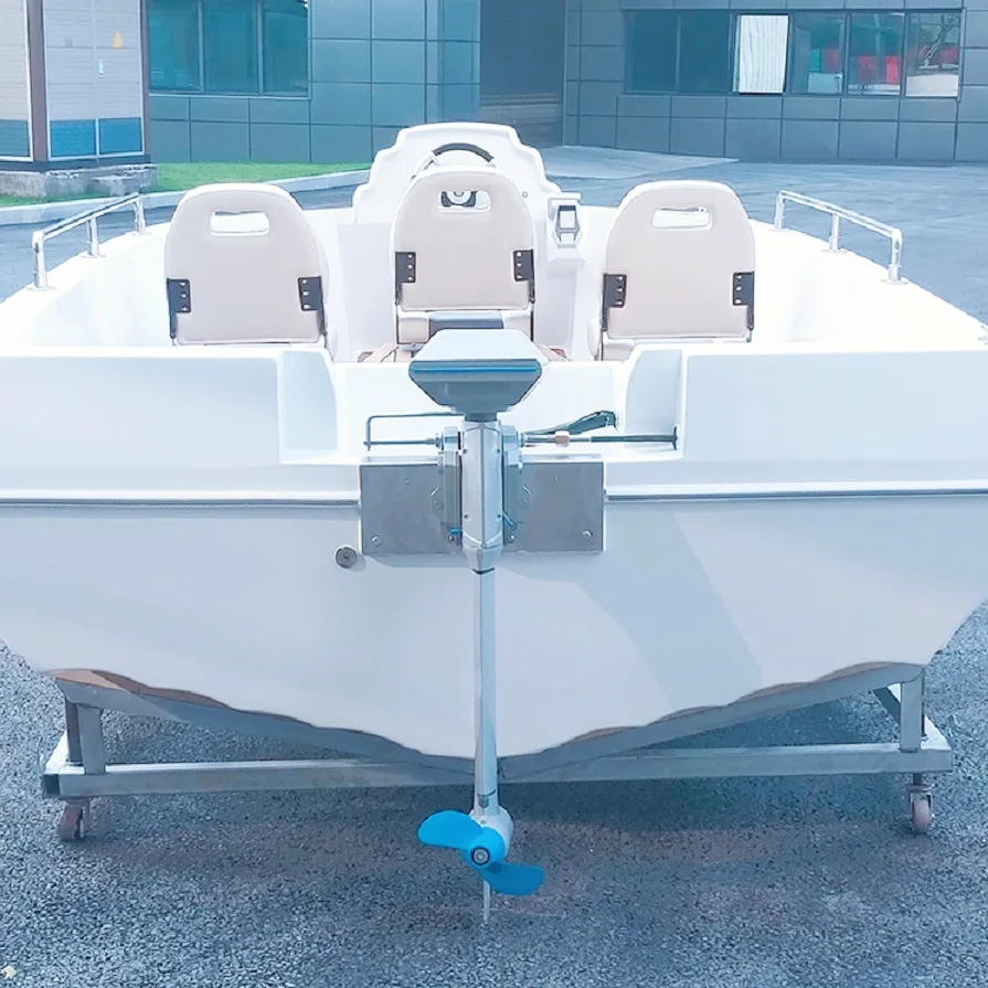 Factory Direct 4.9 Meters Glass Fiber Reinforced Plastic Passenger Ship Boat with Lead-acid Battery 900W 4.9m X 2.3m 0.2m Depth