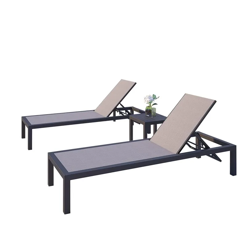 outdoor rattan balconies, courtyard gardens, folding lounge chairs, pool loungers, waterproof and sunscreen