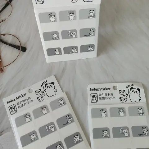 WAKAWAKA Vävd etikett Indexflik Broderad Lucky Tag Stationery-klistermärke Etikettklistermärke Scrapbooking-klistermärke Självhäftande kort 6 best sales indexklistermärken - №4