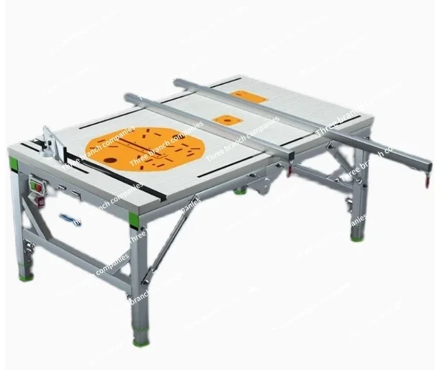 Multifunctional Woodworking Workbench Folding Lifting Work Saw Upside Down Sliding Table