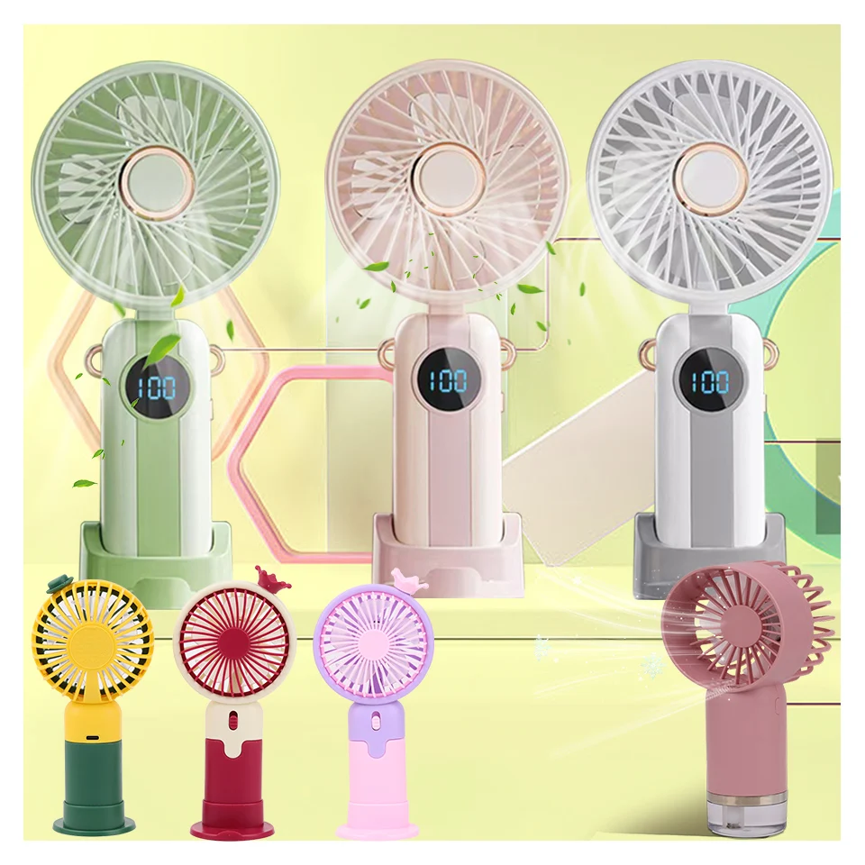 

Eyelash Grafting Cooler Fan,Water Spray Mist Fan,Student Dormitory Mini Fan,Outdoor Fan,USB Rechargeable Fan With Display Screen