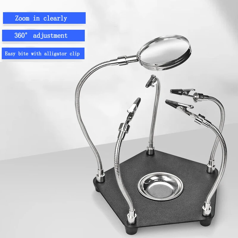 

PCB welding circuit board workbench clip-on magnifying glass Universal soldering station welding repair