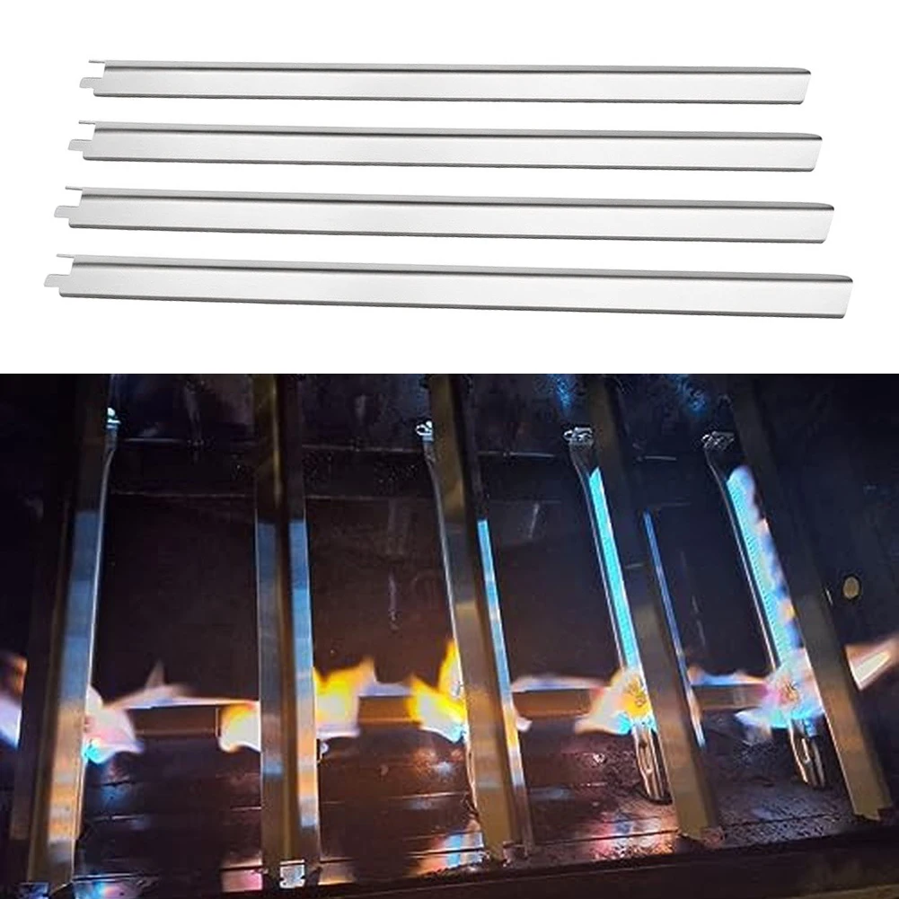 Grill Replacement Parts Compatible with For Charbroil 5 Burner Models Stainless Steel Heat Guards and Fire Guard Plates Silver