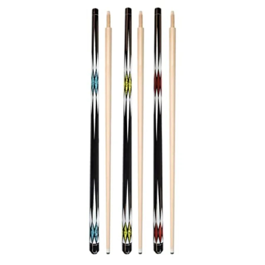 مجموعة من 3 ألعاب Carom Cues 56 لـ 3 وسائد لعبة حمام السباحة، تصميم متوازن عالي الدقة مع مهاوي احترافية ورينتو متين #1