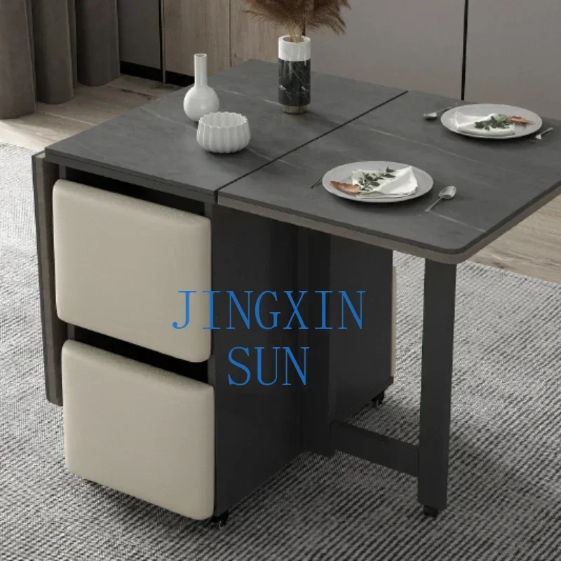 Practical  Wood Folding Dinning Tables Kitchen Chairs Mobile Balcony Dinning Tables Outdoor Set Modern Home Furniture