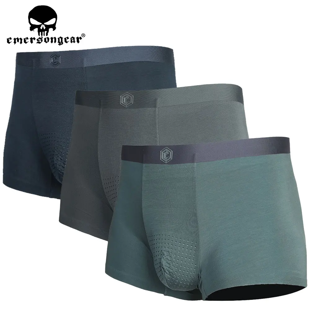 Emersongear 3PCS Set Men Honeycomb Functional Boxer Tactical Men's Panties Shorts Pants Male Mesh Breathable Underpants EMB9619