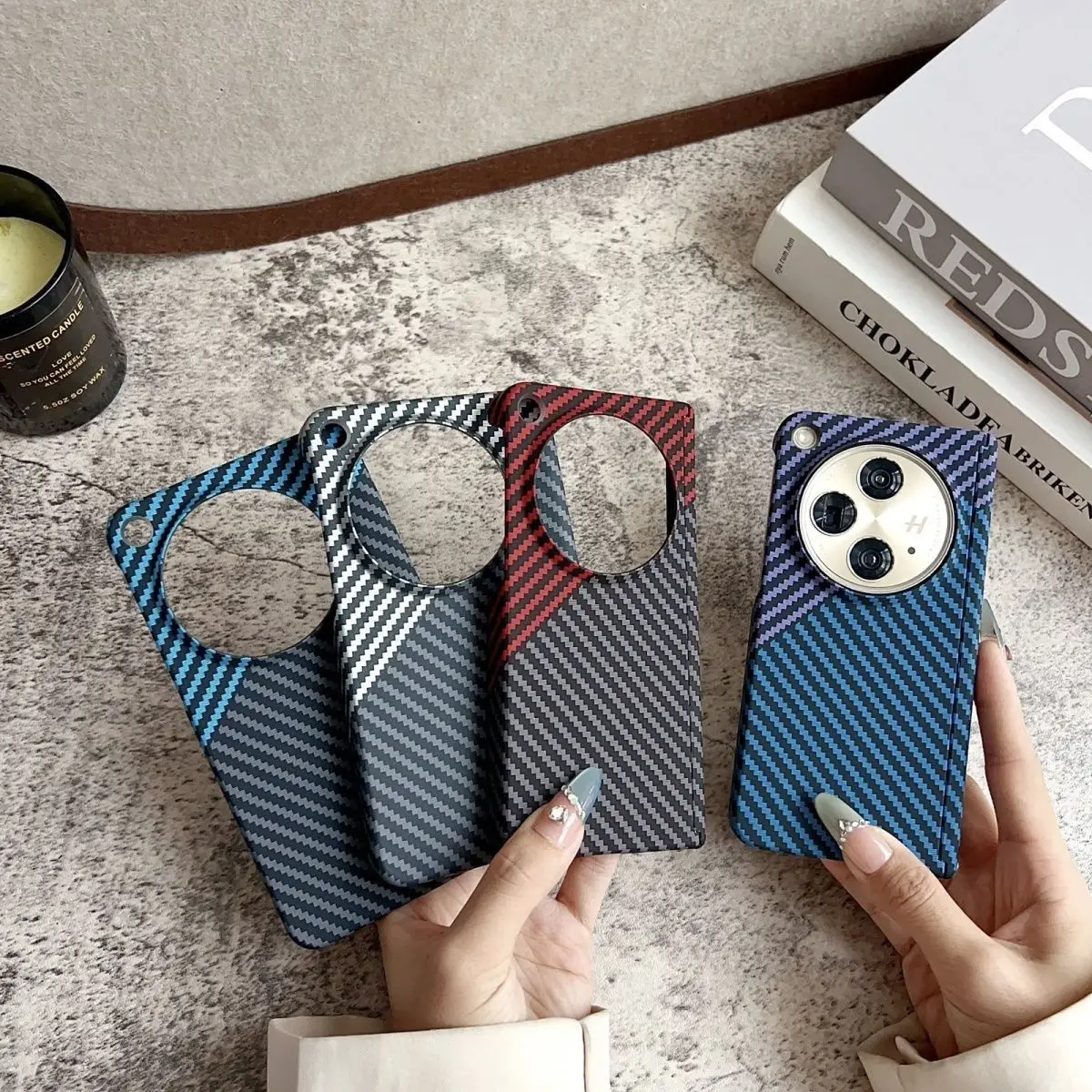 For OPPO Find N3 Magnetic Shockproof Hard Shell Full Cover With Hinge Protection Ultra Thin Carbon Fiber Phone Cover For Find N3