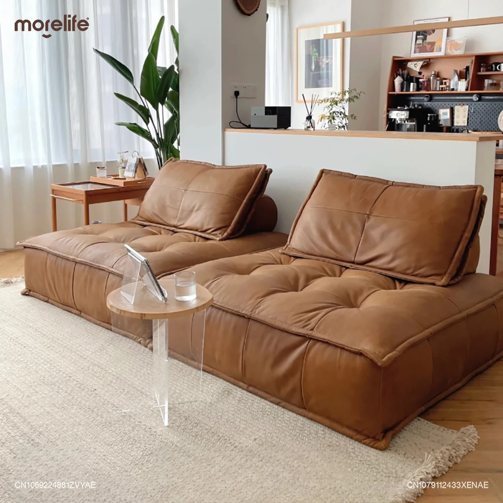 

Nordic Minimalist Combination Module Sofa Living Room Square Lounge Chair Cowhide/leather/imitation Leather/fabric Lazy Sofa