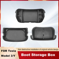 Para Tesla Model 3 2019-23 Model Y 2021-2024 accesorios de coche caja de almacenamiento de maletero almohadilla accesorios de caja trasera de almacenamiento de maletero delantero