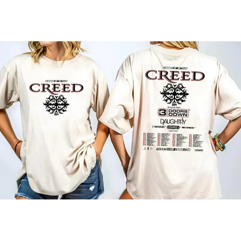 

Рубашка белого цвета с короткими рукавами Creed Creed Summer of 99 Tour KV36617