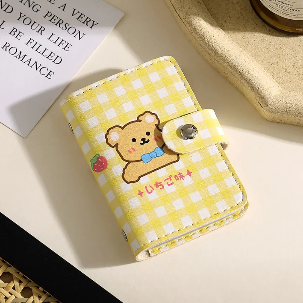 Cartoon Animals ID Cards Holder Ultrathin Anti-degaussing Hasp Multi-Slot Card Bag Durable Multi-card Bit