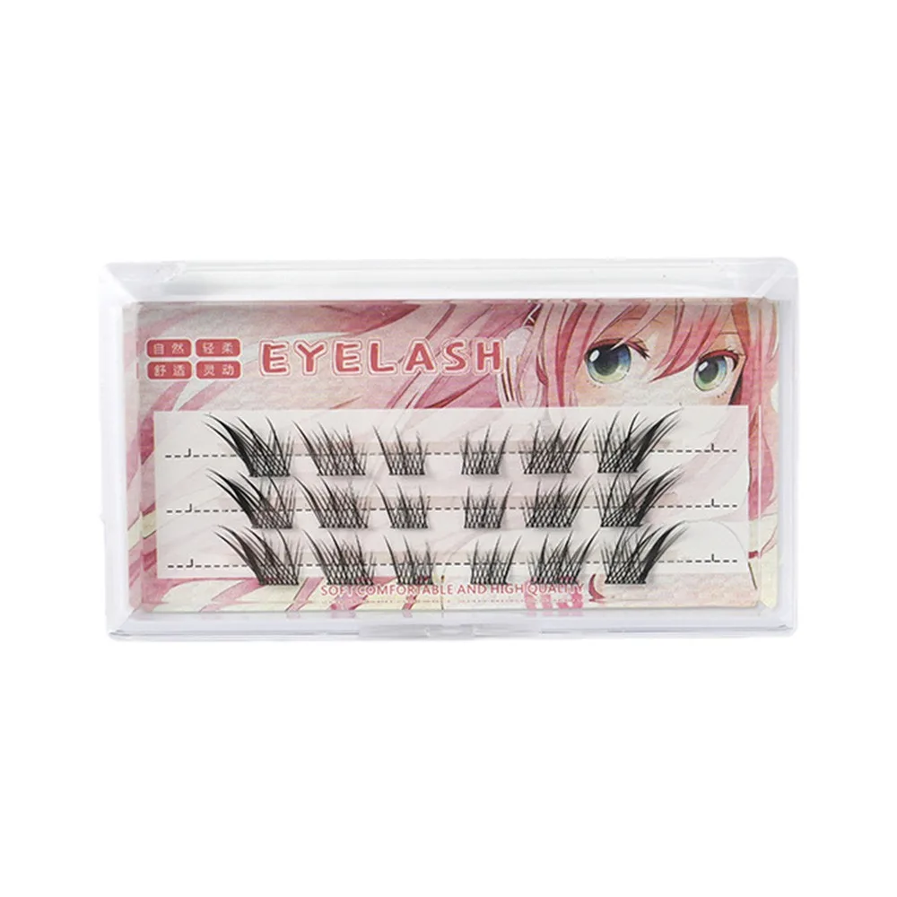 Daily Use Manga Lash Clusters Natural Look Fox Eye DIY Lash Extensions Reusable Individual Lashes