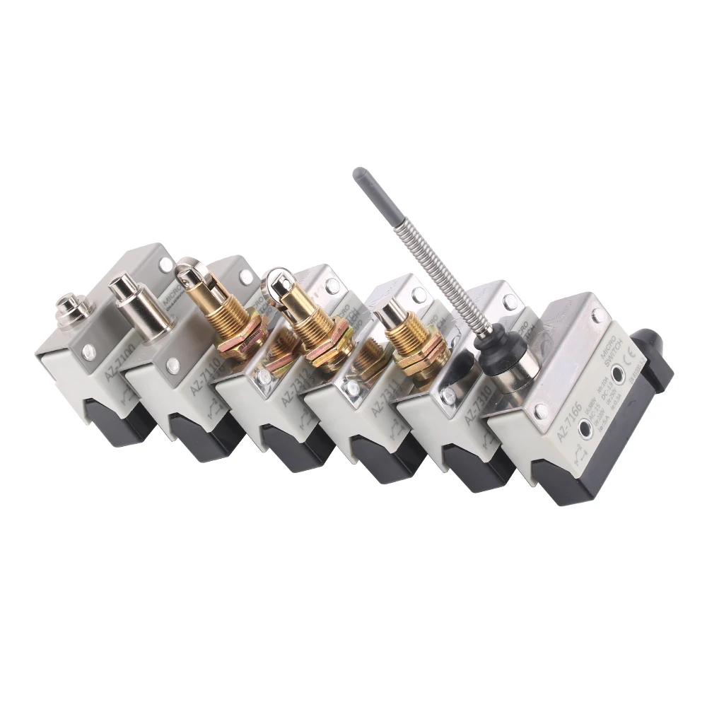 10A 250VAC AZ-7144 7310 7311 7120 7166 7310 7121 Micro Switch Travel Limit Switches Straight 90 Degree Roller Lever