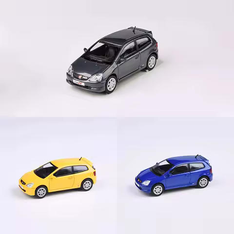 PARA64 1/64 Scale 2001 Civic Type R EP3 Alloy Simulation Car Model Classic Adult Collection Static Display