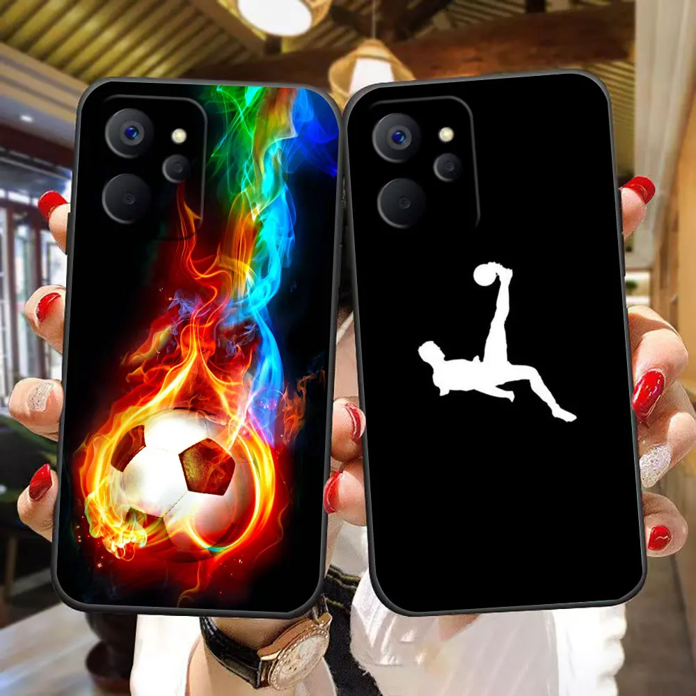 Football Soccer Ball Lover Phone Case For OPPO Realme X50 XT X 11 10 9 9I 8 8I 7 6 Pro Plus 5G Case Funda Coque Shell Capa Cover