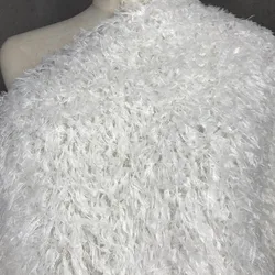 46x160cm Factory Selling Faux Fur Feather Fabric Fashionable Feather Fabric Customized Service Available Clothing Dress Apparel