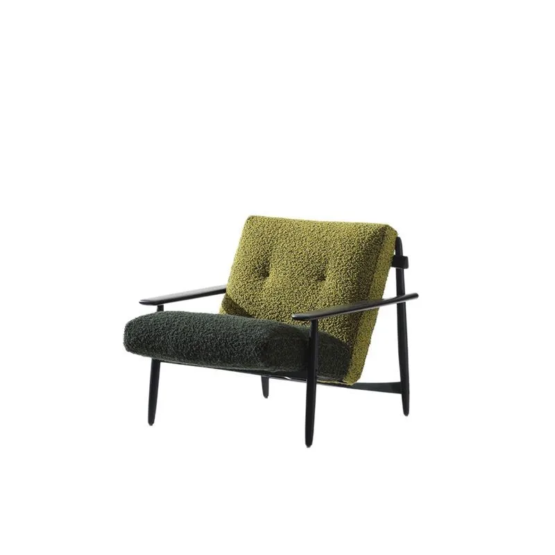 

Italian minimalist solid wood lounge chair