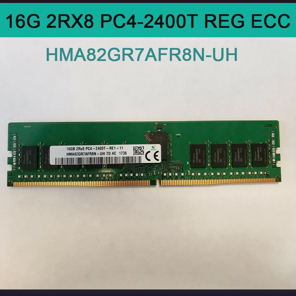 1 PCS 16G 2RX8 PC4-2400T REG ECC For SKhynix Server Memory HMA82GR7AFR8N-UH