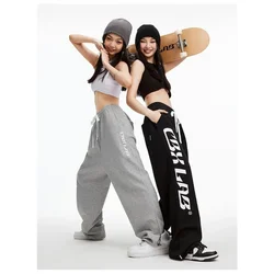 Deeptown Baggy Sweatpants Women Autumn Gray Kpop Streetwear Korean Fashion Casual Sport Jogger Pants Harajuku Trouser Hip Hop