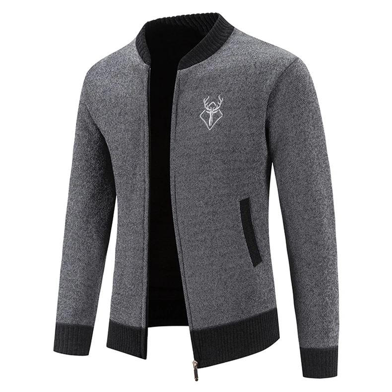 Herbst Winter Neue Stricken Pullover Jacken männer Koreanische Baseball Jumper Kalten Bluse Streetwear Y2K Sweatshirts Männlichen Graben Mantel – Detail 5