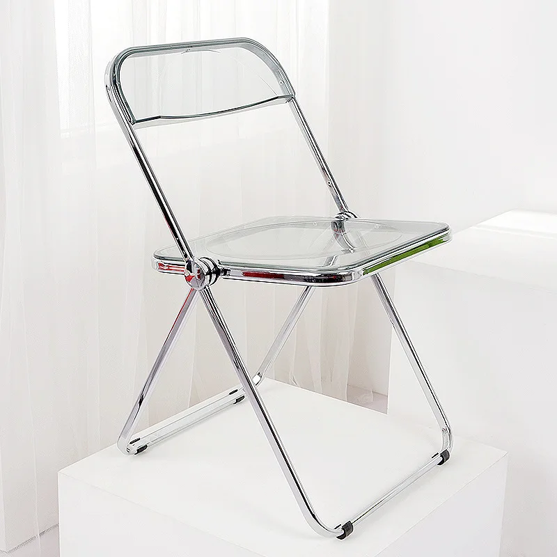 Wholesale Portable Dining Room Space Saving Furniture Party Foldable Transparent Plastic Chair Clear Folding Chairs