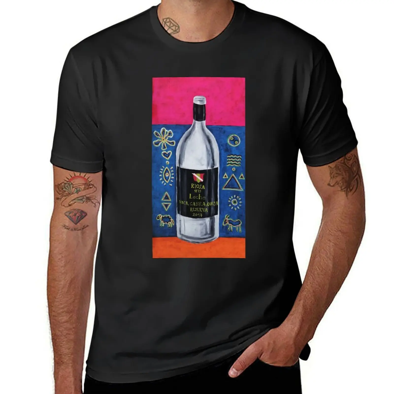 Milch (Leche) T-Shirt Rohlinge Vintage schnell trocknende Herren T-Shirt