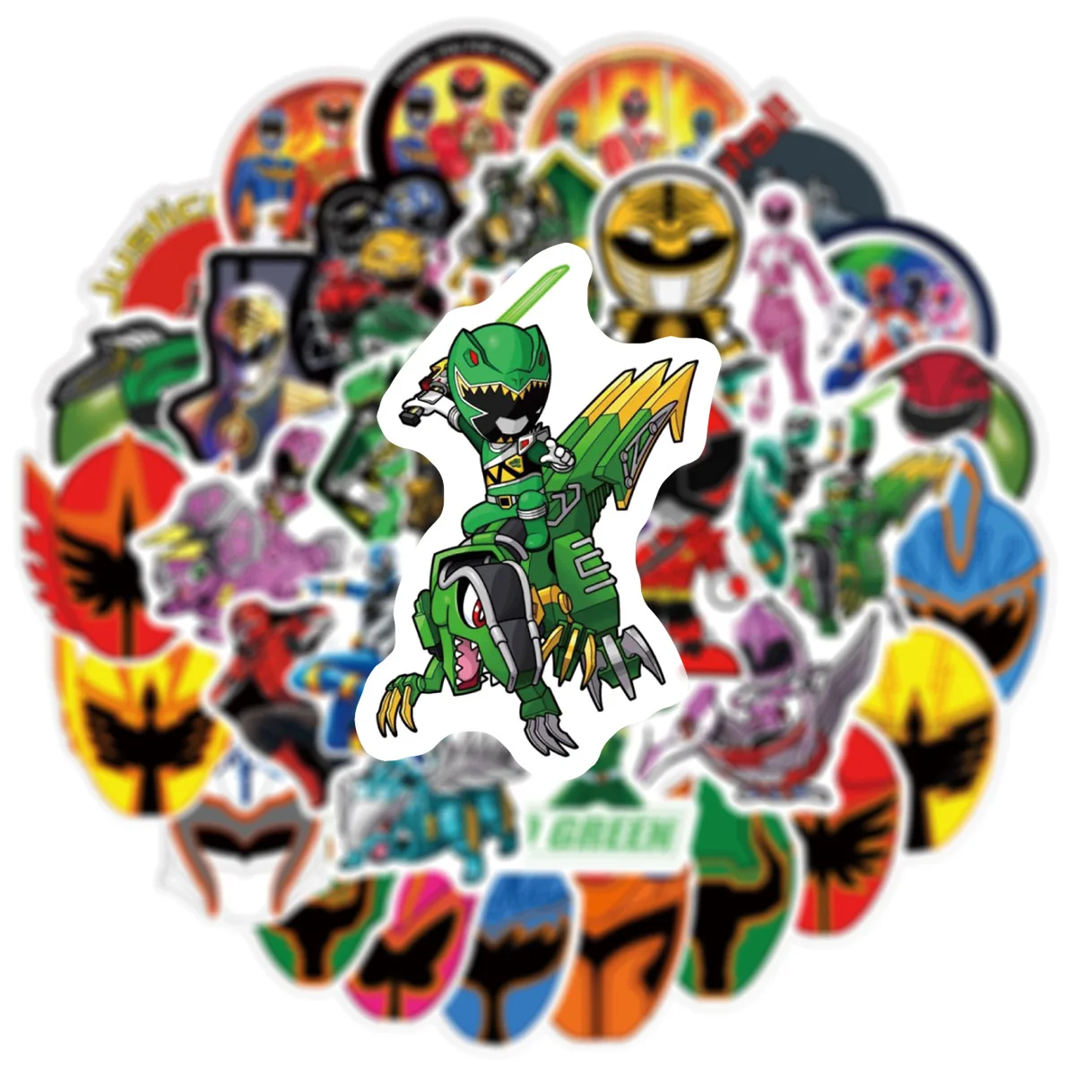 10/50PCS Mighty Morphin Power Rangers adesivi fantastici cartoni animati per bambini giocattoli animazione graffiti decorazione fai da te laptop chitarra giocattoli per bambini