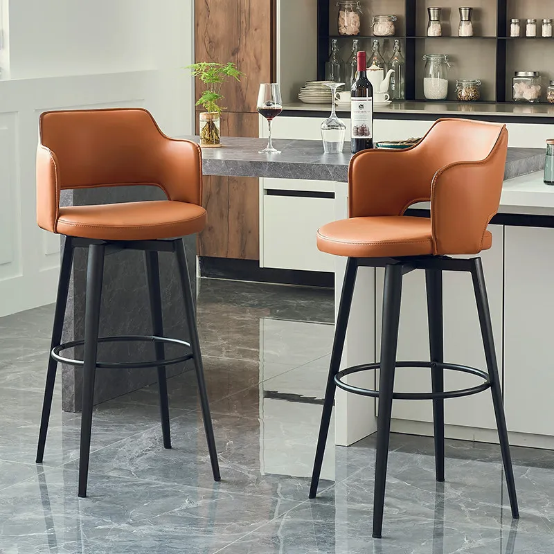 Designer Kitchen Bar Stools Living Room Counter Counter Restaurant Long With Back Bar Chairs Modern Sillas Trendy Furniture