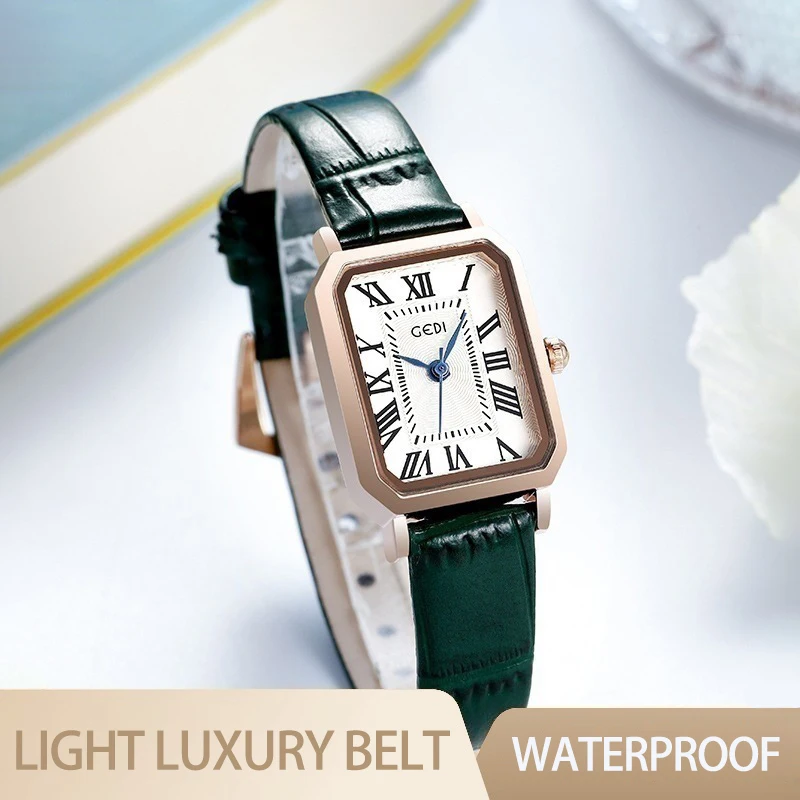 UTHAI CQ363 Orologio da donna retrò con temperamento di fascia alta, cinturino impermeabile, orologio al quarzo, orologio semplice regalo, orologi da donna