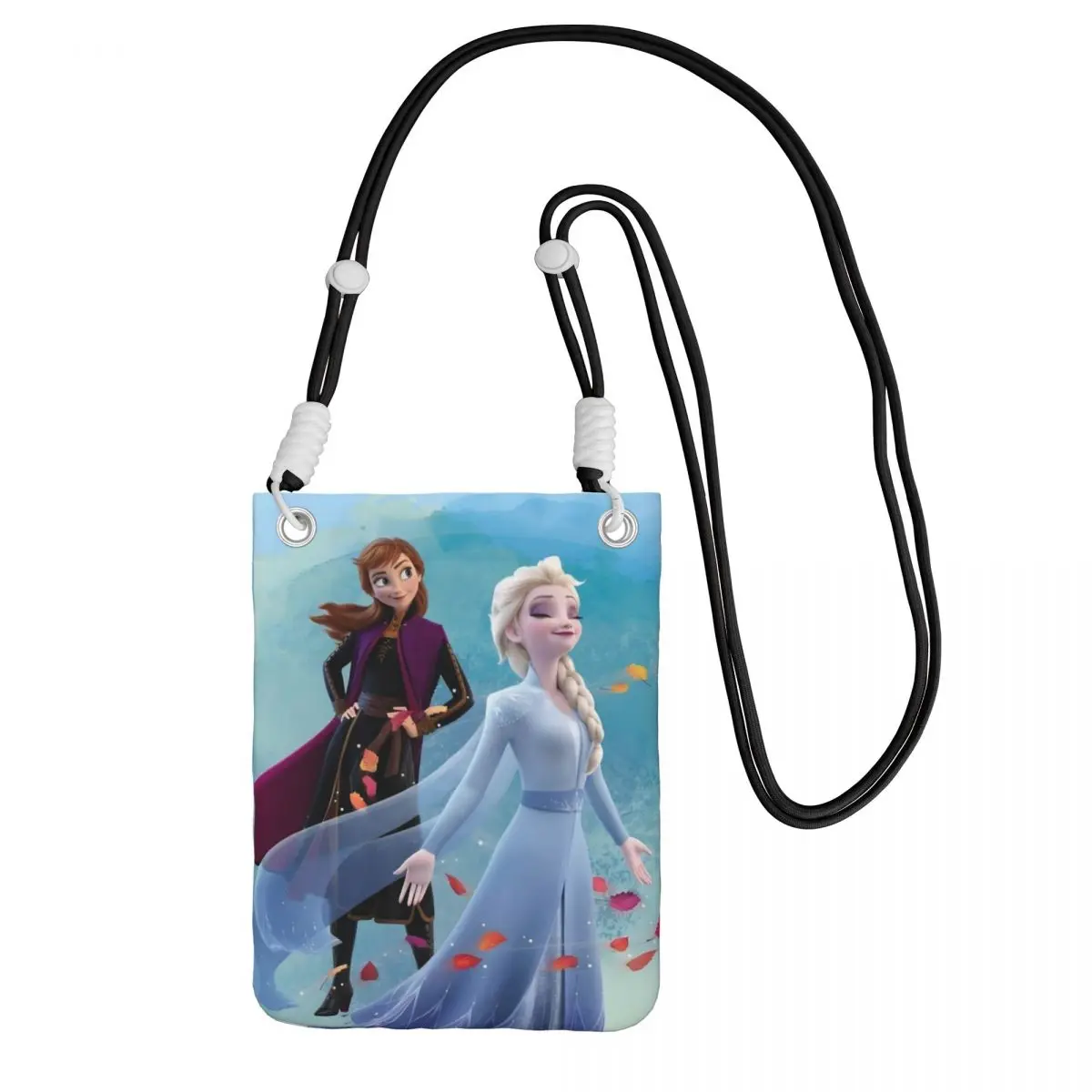 

Custom Casual Frozen Mobile Phone Bag Men Women Animated Musical Fantasy Film Shoulder Crossbody Bag City Walk Adjustable Length