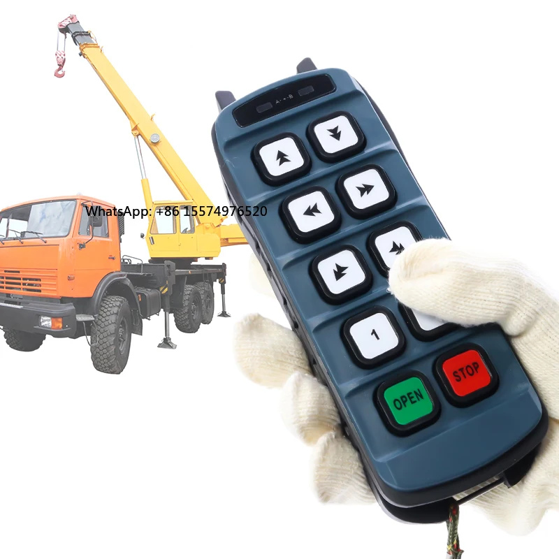 SellingWholesale 433mhz Industrial Wireless Remote Control Smart Transmitter Receiver 8 Buttons Double Speed Crane Hoist Shock