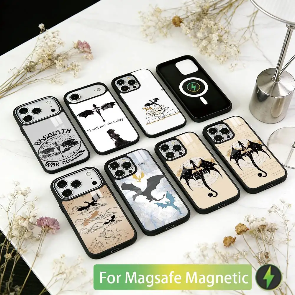 

N-Novel F-Fourth W-Wing Phone Case For iPhone17,16,15,14,13,12,11 Plus,Pro Magnetic For Magsafe Wireless Charging