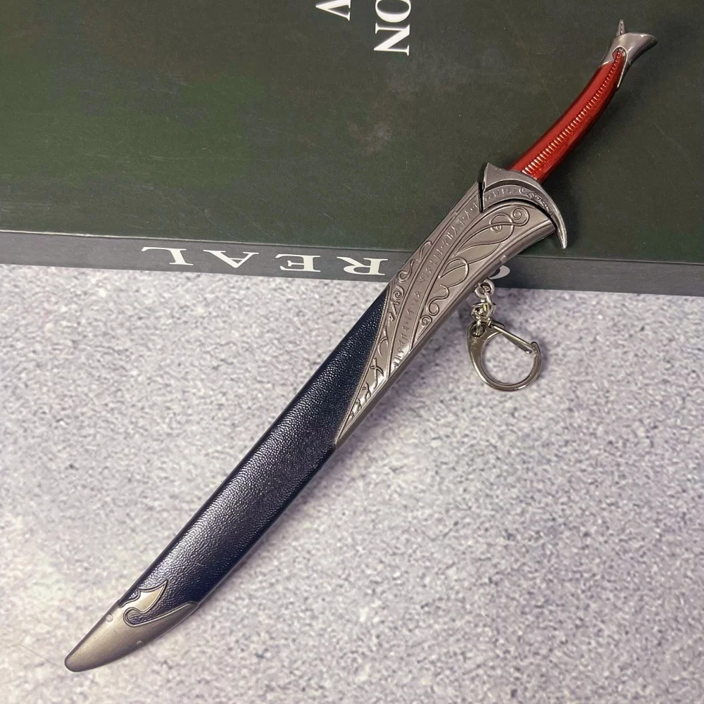 8.2 بوصة/22 سنتيمتر Baggins كاتانا ريال اليابانية كاتانا الساموراي Glamdring Narthil السيف الدائري Aragorn السيف المعادن النينجا سكين لعبة هدية
