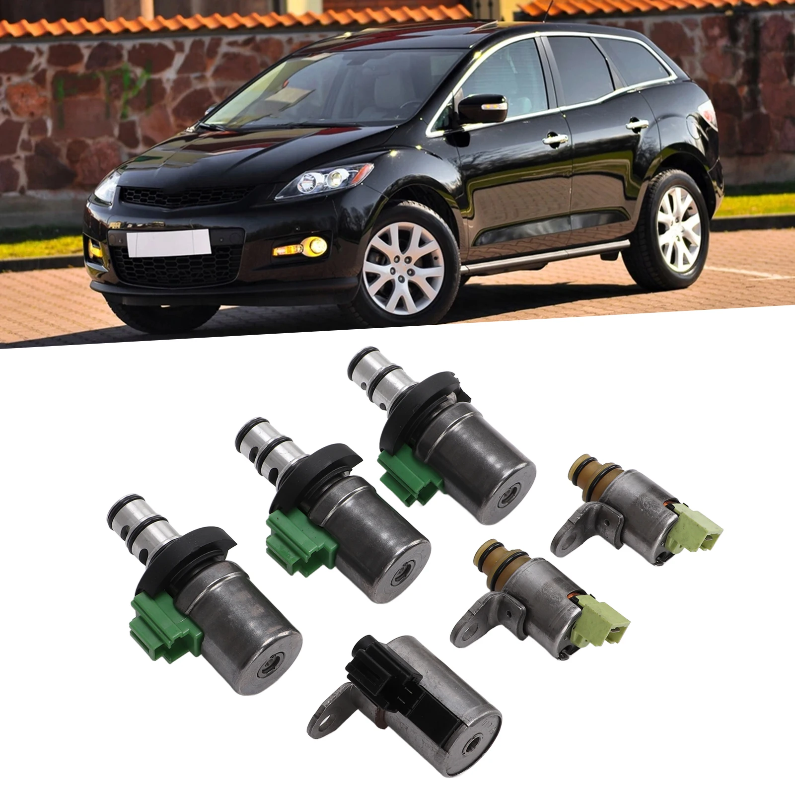 Комплект соленоидов переключения передач 4F27E, замена для 2, 3, 5, 6 CX-7 MPV, комплект электромагнитов переключения передач для автозапчастей