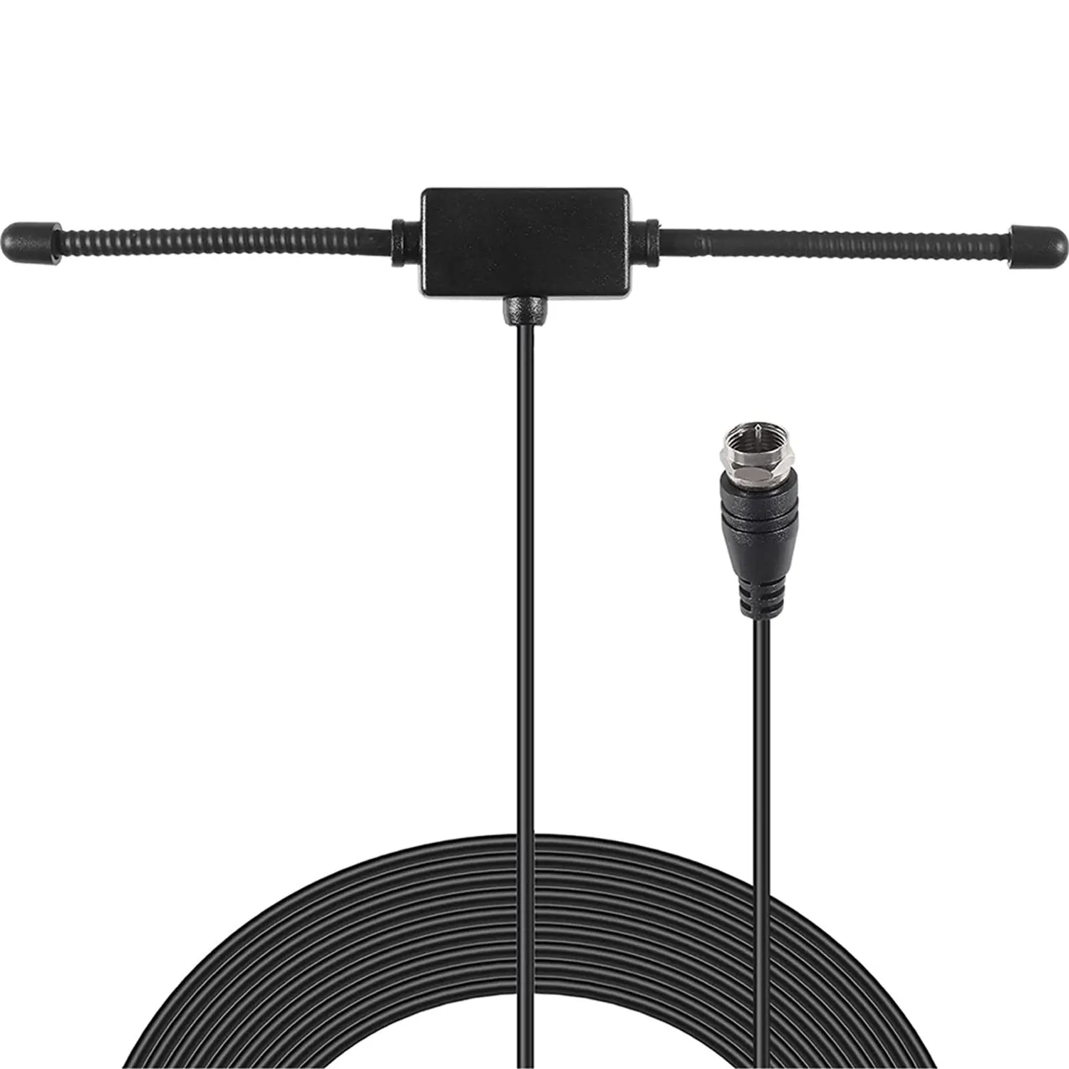 Rádio FM Adhesive Montagem Dipole Antena, TV tomada fêmea, plugue macho, conector de áudio para receptor estéreo, 3,5mm, 1 conjunto