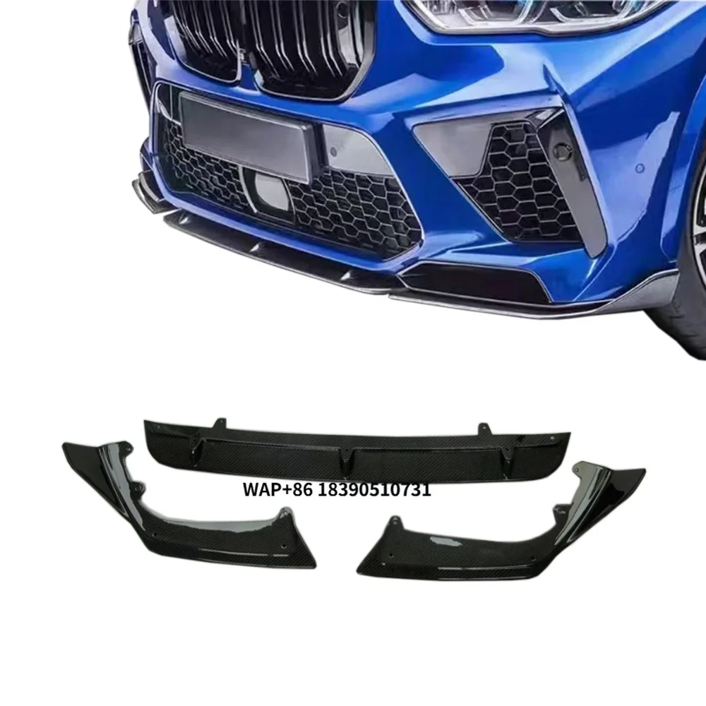 

Front Lip for BM X5M F95 Carbon Black Front Spoiler Diffuser Anterior Lip Exterior Body Parts Car Lip Front Shovel Chin