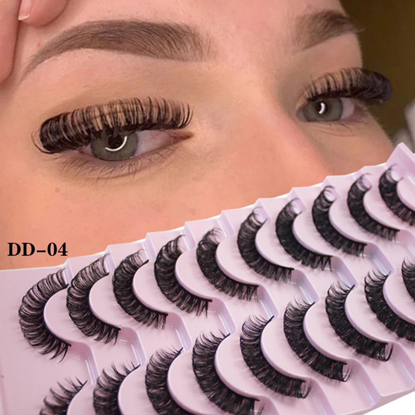 

Super Curl Simulation False Eyelash Set Soft Comfortable No Irritation Lashes for Party Cosplay Makeup Supplies