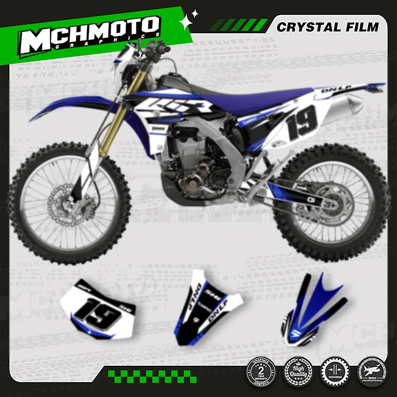 

MCHMFG Custom Team мотоциклетная графика фоновая наклейка наборы наклеек для YAMAHA WRF 450 2012 2013 2014 2015